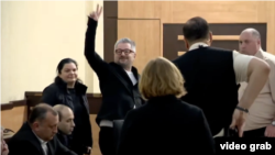 ნიკა გვარამია "მთავარი არხის" გენერალური დირექტორი თბილისის საქალაქო სასამართლოში. 16 მაისი, 2022 წელი 