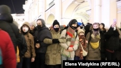 Антивоенный митинг против войны России и Украины. Санкт-Петербург, 27 февраля 2022