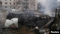 Последствия боевых действий в Чернигове 