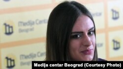 Ministarka za brigu o porodici i demografiju Srbije Milica Đurđević Stamenkovski, nekadašnja liderka desno orijentisane partije Zavetnici, jun 2019.