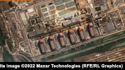 ზაპოროჟიეს ატომური ელექტროსადგურის სატელიტური სურათი