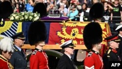 Траурная процессия с гробом королевы Великобритании Елизаветы II, 14 сентября 2022 года