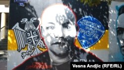 Mural posvećen Stefanu Dimitrijeviću u Ulici Braće Jugovića u centru Beograda, fotografisano početkom jula 2022.