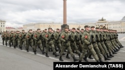 Репетиция парада 9 мая в Санкт-Петербурге 26 апреля.