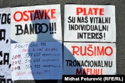 Sa protesta u februaru 2014. foto: Midhat Poturović