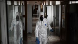 Dezinfekcija javnih prostorija na Kosovu, 14 mart 2020.