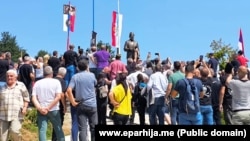 Skup povodom postavljanja spomenika Pavlu Đurišiću, Berane, Crna Gora 8. avgust 2025.