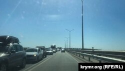 Пробка на трассе «Таврида», 13 августа 2019 год