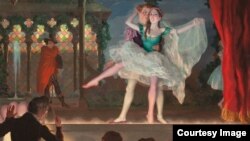 Константин Сомов. Старый балет. 1923. Частное собрание, Европа. В каталоге под номером 692. Куплена в Нью-Йорке Альбертом Ротбартом.