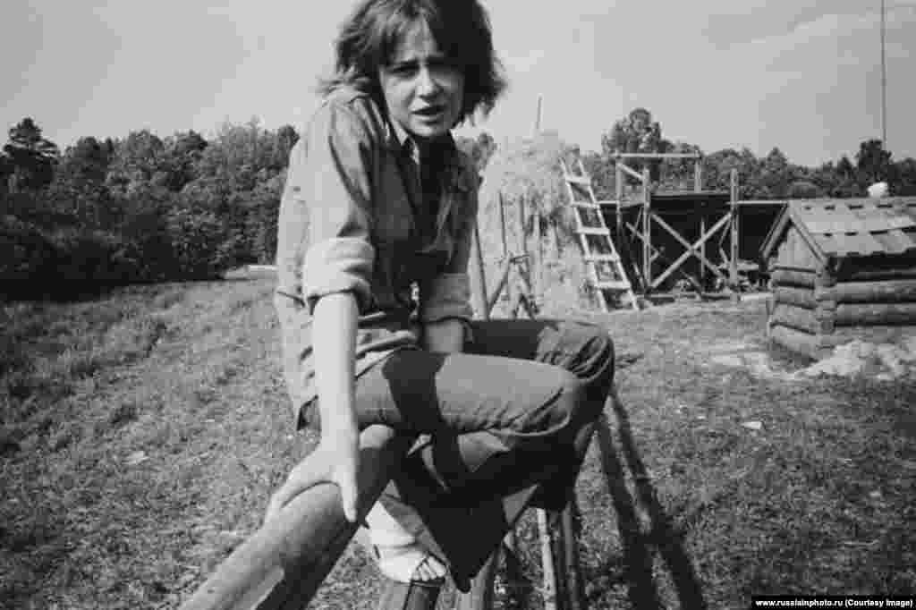 Актриса Марина Неелова на съемочной площадке фильма "С тобой и без тебя", 1973 год