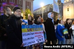 Poruke demonstranata protiv ruske invazije u Beogradu, 21. septembar