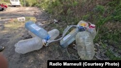 პოლიეთილენის ბოთლებით დამზადებული "ტივტივა". 14 აპრილი, 2025 წელი