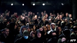 Demonstranti na protestu u Podgorici, 28. oktobra 2025.