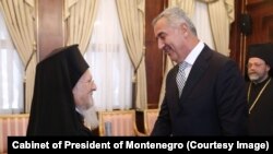 Vaseljenski patrijarh Vartolomej i predsjednik Crne Gore Milo Đukanović 8.jun 2022. Istanbul.