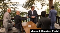 Lideri Zapadnog Balkana na samitu "Otvorenog Balkana". S leva na desno: premijeri Albanije i Severne Makedonije Edi Rama i Dimitar Kovačevski, predsednik Srbije Aleksandar Vučić, premijer Crne Gore Dritan Abazović i predsednik Veća ministara BiH Zoran Tegeltija. Ohrid, 8. jun 2022.