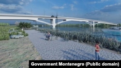 Prosječna visina mosta u odnosu na najviši nivo vode iznosiće oko 10 metara kako se ne bi ometao riječni saobraćaj. Foto: Prezentacija Vlade Crne Gor