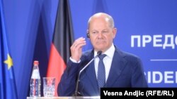 Nemački kancelar Olaf Šolc tokom prethodne posete Beogradu 2022. godine.