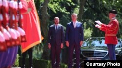 Predsjednik Evropskog savjeta Šarl Mišel sa predsjednikom Crne Gore Milom Đukanovićem, 14 juna 2022.