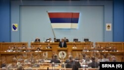 Milorad Dodik član predsjedništva BiH obraća se poslanicima Parlamenta Republike Srpske, Banjaluka, jun 20. 2022.