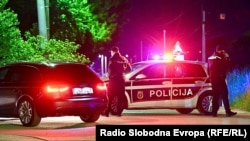 Sarajevo, Blazuj, Bosnia, Police near migrant camp Blazuj, May 26, 2025.