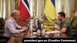 Премьер-министр Норвегии и президент Украины