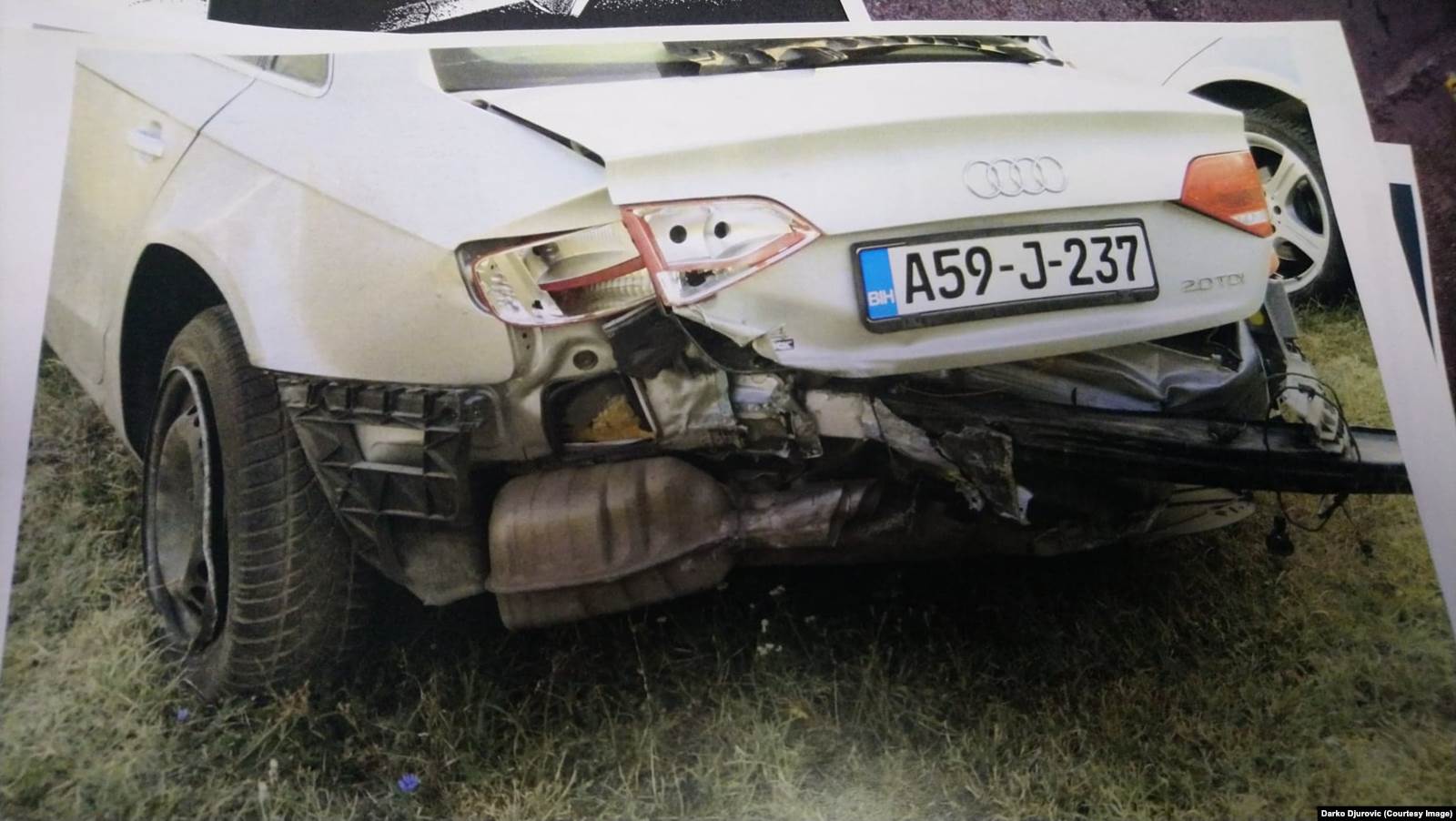 Audi bez branika koji je prema riječima oca Nikole Đurovića učestvovao u nesreći