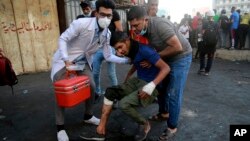 Учасники протестів у центрі Багдаду, 12 листопада 2019 року