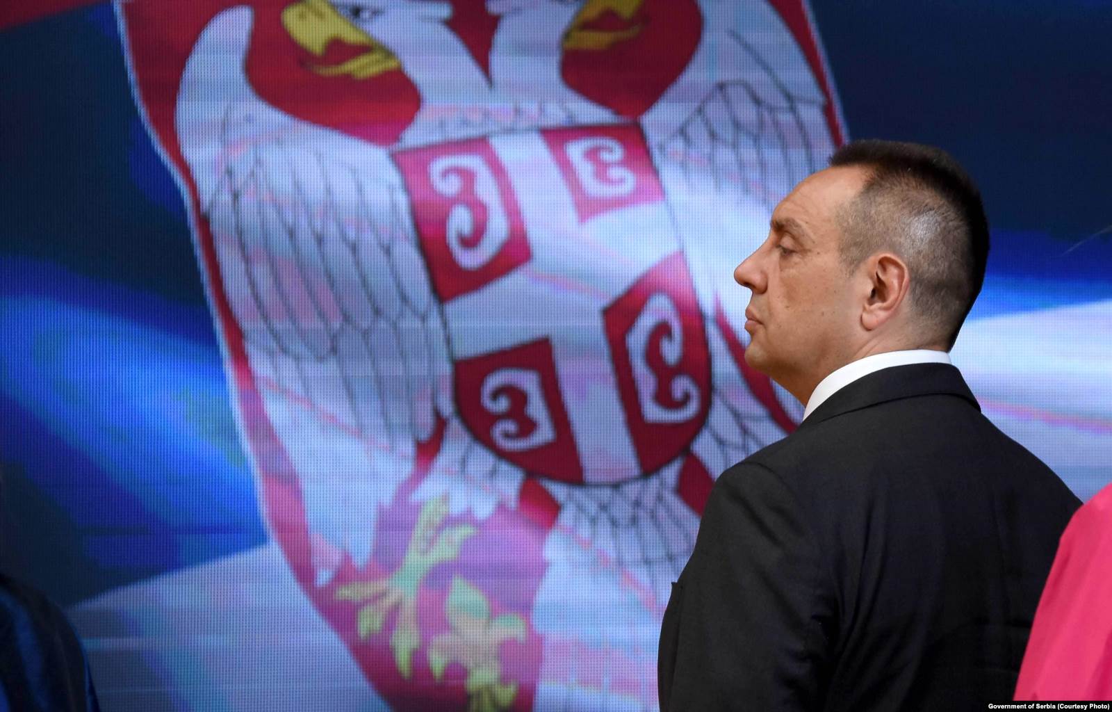 Ministar unutrašnjih poslova Srbije Aleksandar Vulin tokom svečanosti povodom dodjele nagrada za pravoslavni praznik Vidovdan, 29. juni 2021. 