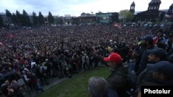 Опозиційний мітинг у Гюмрі 27 квітня