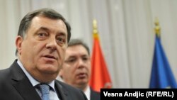 Milorad Dodik i Aleksandar Vučić u Beogradu, 22. decembar 2015.