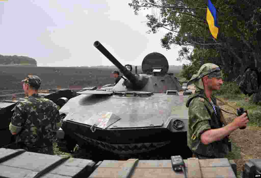 Український КПП на дорозі від Ізюма до Слов’янська, 19 травня 2014 року