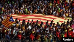 Demonstracije za nezavisnost Katalonije.