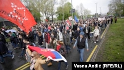 Prema policijskoj proceni, kako javljaju mediji, bilo je 10.000 ljudi