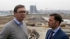 Predsednik Srbije Aleksandar Vučić i ministar finansija Siniša Mali na gradilištu Beograda na vodi