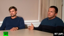 Люди, объявленные британским следствием подозреваемыми в отравлении Сергея Скрипаля на интервью в эфире канала RT