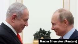 Premijer Izraela Benjamin Netanyahu (L) i predsednik Rusije Vladimir Putin tokom susreta u Moskvi, 30. januar 2020. 