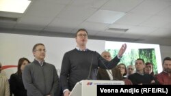 Aleksandar Vučić i Nebojša Srefanović u Srpskoj naprednoj stranci, mart 2018.