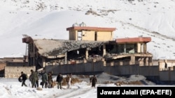 Будівля військової бази в Майдан-Шагрі після нападу, фото 21 січня 2019 року