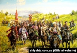 Кубанский художник Андрей Лях. "Казачья вольница". Примерно так выглядит идеализированный образ казаков в современном восприятии; реальность обычно была куда более жестокой и менее красивой