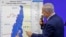 ISRAEL -- Israeli Prime Minister Benjamin Netanyahu points at a map of the Jordan Valley as he gives a statement in Ramat Gan, near the Israeli coastal city of Tel Aviv, September 10, 2019
