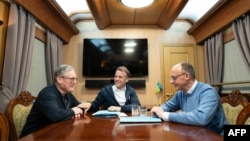 გერმანიის, საფრანგეთისა და დიდი ბრიტანეთის ლიდერები კიევში მატარებლით ჩავიდნენ