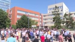 Priština: Protest Samoopredeljenja zbog demarkacije Priština: Protest Samoopredeljenja zbog demarkacije