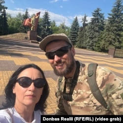 Александр Душаков с женой в Украине