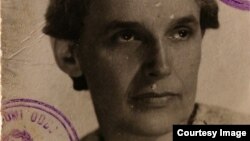 Diana Budisavljevic's passport photo from 1945. The Austrian woman is credited with helping rescue 7,500 mostly Serbian children from wartime Croatia's death camps.