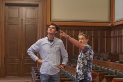 Musić sa glumcem Damianom Hardungom u Vijećnici u Sarajevu 2019