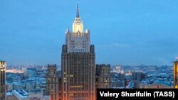 Здание МИД России на Смоленской площади в Москве