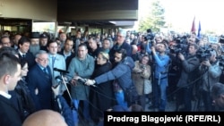 Vladimir Lazarević prilikom povratka u Beograd iz Haga, decembar 2015.