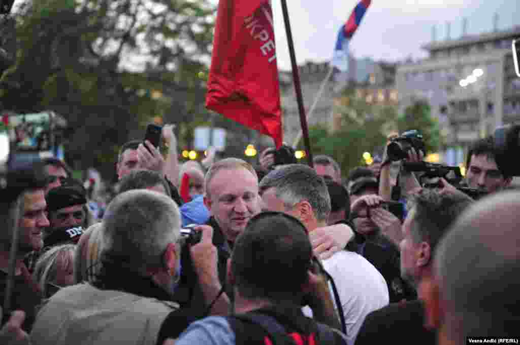 Dragan Đilas, jedan od opozicionih lidera na protestu