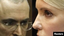 Комбіноване фото Юлії Тимошенко і Михайла Ходорковського