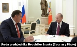 Milorad Dodik i Vladimir Putin, Moskva, septembar 2016.
